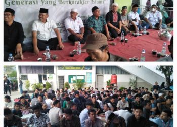 Maruli Siahaan saat menghadiri acara Buka Puasa IKBA/ PHBI SMAN 4 Medan. (Nawasenanews/Ist).