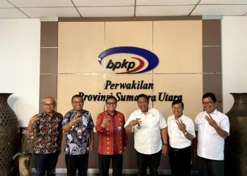 Bupati Dairi menemui Kepaka BPKP Sumut untuk meminta pendampingan tata keloka keuangan dan aset.( Nawasenanews / Ist)