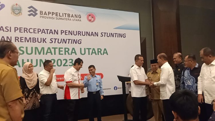 Wakil Gubernur Sumatera Utara H. Musa Rajekshah membuka secara resmi kegiatan Forum Konsolidasi Percepatan Penurunan Stunting dan Rembuk Stunting di Hotel Dyandra,Medan.( Nawasenanews/ Ist)