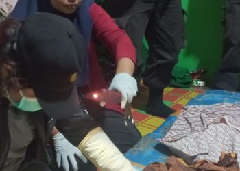 Bocah perempuan (3) yang ditemukan Polsek Perdagangan telah meninggal dunia di Sungai Bah Bolon.( Nawasenanews/ Ist)