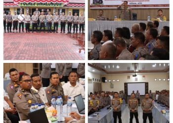 Agenda kerja Tim Itwasum Polri saat berkunjung ke Polres, untuk klarifikasi, review dan monitor pengendalian mutu pengawasan intern di lingkungan Polri serta sosialisasi telaah sejawat intern (TSI). ( Nawasenanews/ Ist )