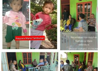 Bocah berusia 1 tahun 9 bulan Nayyara Maria Tambunan warga Saribu Asih Kecamatan Hatonduhan yang dinyatakan hilang dari depan rumahnya oleh Polsek Tanah Jawa.( Nawasenanews/ Ist)