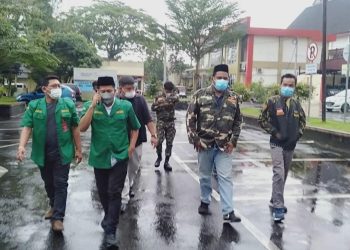 Ketua GP Ansor Medan sesalkan sikap arogansi oknum TNI di Polrestabes Medan tentang penangguhan tahanan ARH yang merupakan saudara dari salah satu oknum perwira menengah Kodam I / BB tersebut.( Nawasenanews.com / Ist)