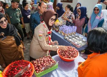 Wali Kota Pematang Siantar saat turun mengecek harga pasar bawang merah dan sembako lainnya.(Nawasenanews.com/ Ist)