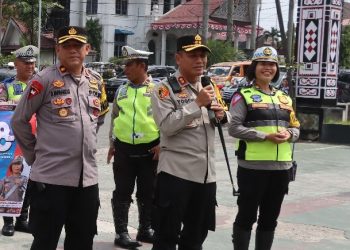 Foto : Polres Pematang Siantar saat pelaksanaan Operasi Zebra Toba. (Nawasenanews/Ist)