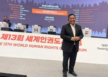 Keterangan Foto : Bupati Dairi Dr. Eddy Keleng Ate Berutu Saat Menghadiri World Human Rights Cities Forum (WHRCF) 2023 Di Kota Gwangju, Korea Selatan.(Ist)
