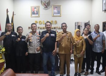 Keterangan Foto : Kapolres Pematang Siantar AKBP Yogen Heroes Baruno SH, SIK saat terima audiensi dan kunjungan silaturahmi Komisioner Bawaslu Kota Pematang Siantar. (Ist)