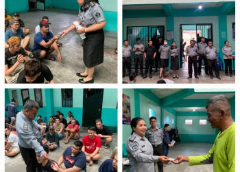 Keterangan Foto : Lembaga Pemasyarakatan Narkotika Kelas IIA Pematang Siantar saat melakukan Kegiatan SAPA SEHAT dan Pembagian Vitamin terhadap WPB. (Ist)
