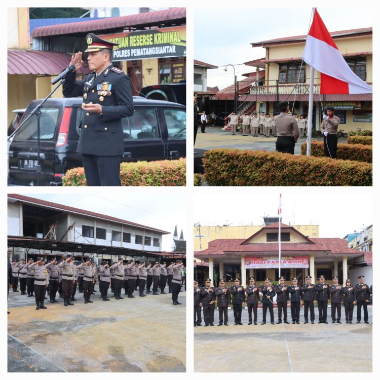 Keterangan Foto : Kapolres Pematang Siantar AKBP Yogen Heroes Baruno SH, SIK saat Pimpin Upacara Peringatan Hari Pahlawan Nasional Ke 78 tahun 2023. (Ist)