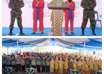 Keterangan Foto : Wali Kota Pematang Siantar dr Susanti SpA dan Erizal Ginting SH yang masing masing sebagai penasehat PD Aisyiyah dan penasehat PD Muhammadiyah kota Pematang Siantar saat menghadiri acara puncak Milad Muhammadiyah ke- 111.(Ist)