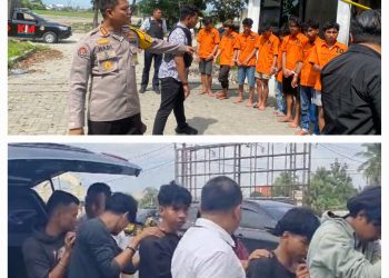 Keterangan Foto : Kabid Humas Kombes Hadi Wahyudi saat amankan kawanan begal yang melakukan aksi pencurian dan kekerasan (curas).(Ist)