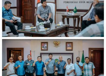 Keterangam Foto : Wali Kota Medan Bobby Nasution saat menerima pengurus Parisada Hindu Dharma Indonesia (PHDI) Kota Medan.(Ist)