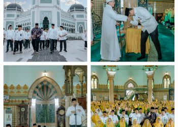 Keterangan Foto : Wali Kota Medan Bobby Nasution saat menyampaikan permintaan maaf karena pembangunan  masif yang dilakukan Pemko Medan secara serentak di sejumlah titik di Kota Medan mengganggu kenyamanan warga dalam beraktifitas.(Ist)