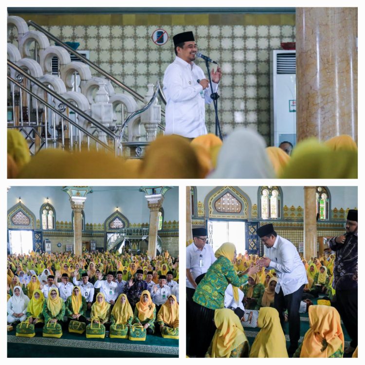 Keterangan Foto : Bobby Nasution saat minta Pengajian Al Hidayah jadi petugas Haji dari Kota Medan.(Ist)