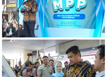 Keterangan Foyo : Wali Kota Medan Bobby Nasution saat meluncurkan Mal Pelayanan Publik (MPP) Medan.(Ist)