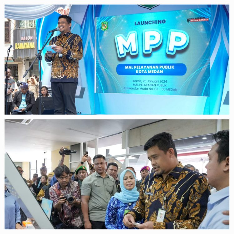 Keterangan Foyo : Wali Kota Medan Bobby Nasution saat meluncurkan Mal Pelayanan Publik (MPP) Medan.(Ist)