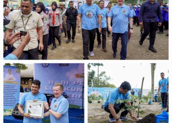 Keterangan Foto : Wali Kota Medan Bobby Nasution saat mendapatkan penghargaan sebagai Pelopor Peduli Lingkungan Hidup di Kota Medan dari Komunitas Plant and Care For Peace asal Finlandia.(Ist)