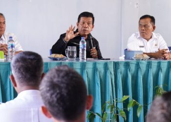 Keterangan Foto : Bupati Simalungun saat memimpin rapat koordinasi Forkopimcam dalam kunjungan kerja di Pematang Bandar, (Ist)