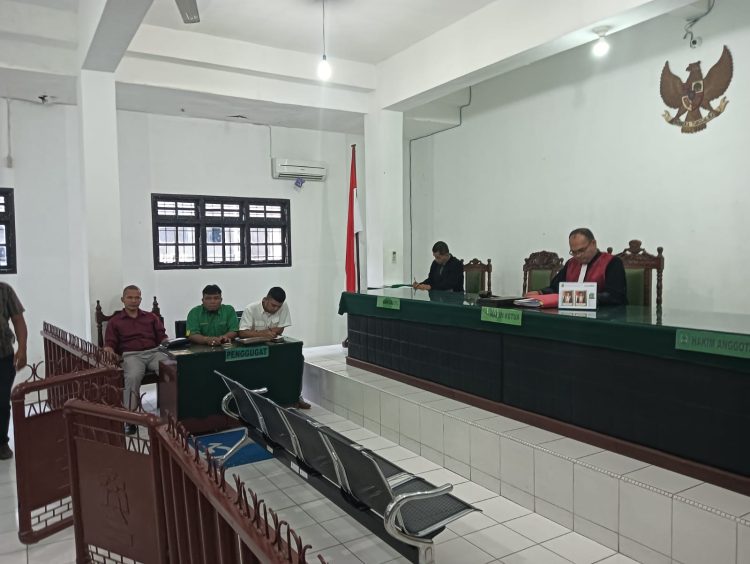 Keterangan Foto : Pengadilan Negeri (PN) Padang Sidimpuan saay menggelar sidang praperadilan (prapid) perkara penetapan tersangka dugaan tindak pidana.(Ist)