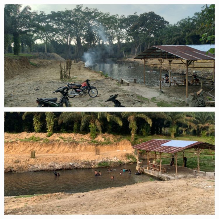 Keterangan Foto : Umbul/Mata air Bah Langge di Desa Moho yang kini sedang dalam proses pembenahan.