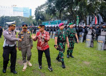 Keterangan Foto : Apel Pasukan Pengamanan Pemilu yang digelar Komando Militer Daerah (Kodam) I Bukit Barisan.(Ist)