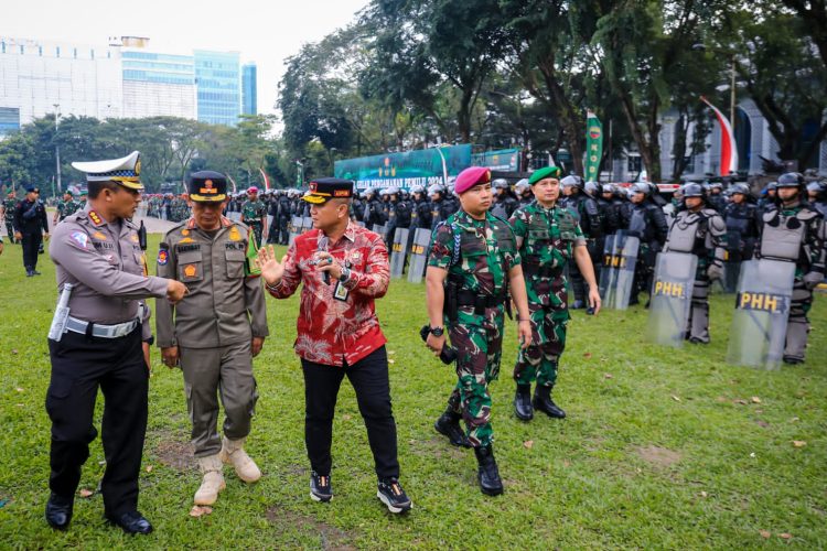 Keterangan Foto : Apel Pasukan Pengamanan Pemilu yang digelar Komando Militer Daerah (Kodam) I Bukit Barisan.(Ist)