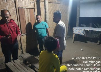 Kapolsek Tanah Jawa Kabupaten Simalungun turun ke lokasi yang disebut sebut melakukan kegiatan perjudian tembak ikan ( Gelper), namun tidak ditemukan,Minggu (4/01/2024). ( Nawasenanews/ Ist)