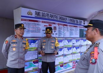 Keterangan Foto : Wakapolda Sumut Brigjen Pol Rony Samtana saat meninjau pos pengamanan F1 Powerboat 2024 di Balige.(Ist)