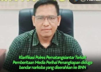 Keterangan Foto : Kasat Narkoba Polres Pematangsiantar AKP JH Pasaribu SH, MH.