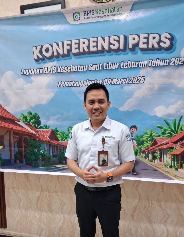 Kepala Cabang BPJS Kesehatan Pematangsiantar Indra Bayu, SKM, M.PHM, AAAK.( Susan/ Nawasenanews)
